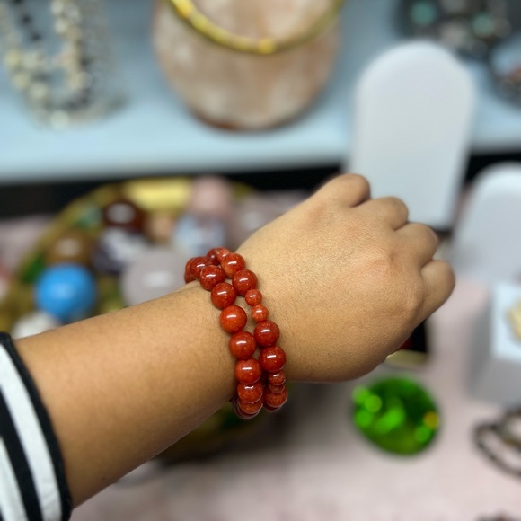 Grade AAAA Natural Coral Beads stone Bracelet Healing Stone Chakra - Picture 3 of 3